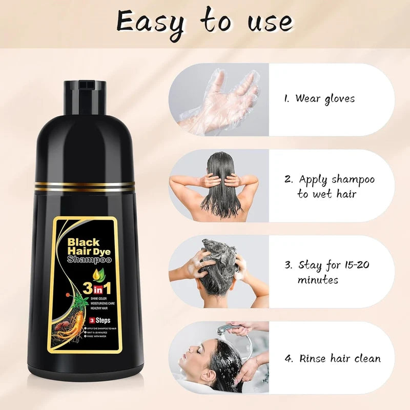 Hair Dye Shampoo (500ml) – An instant coloring shampoo